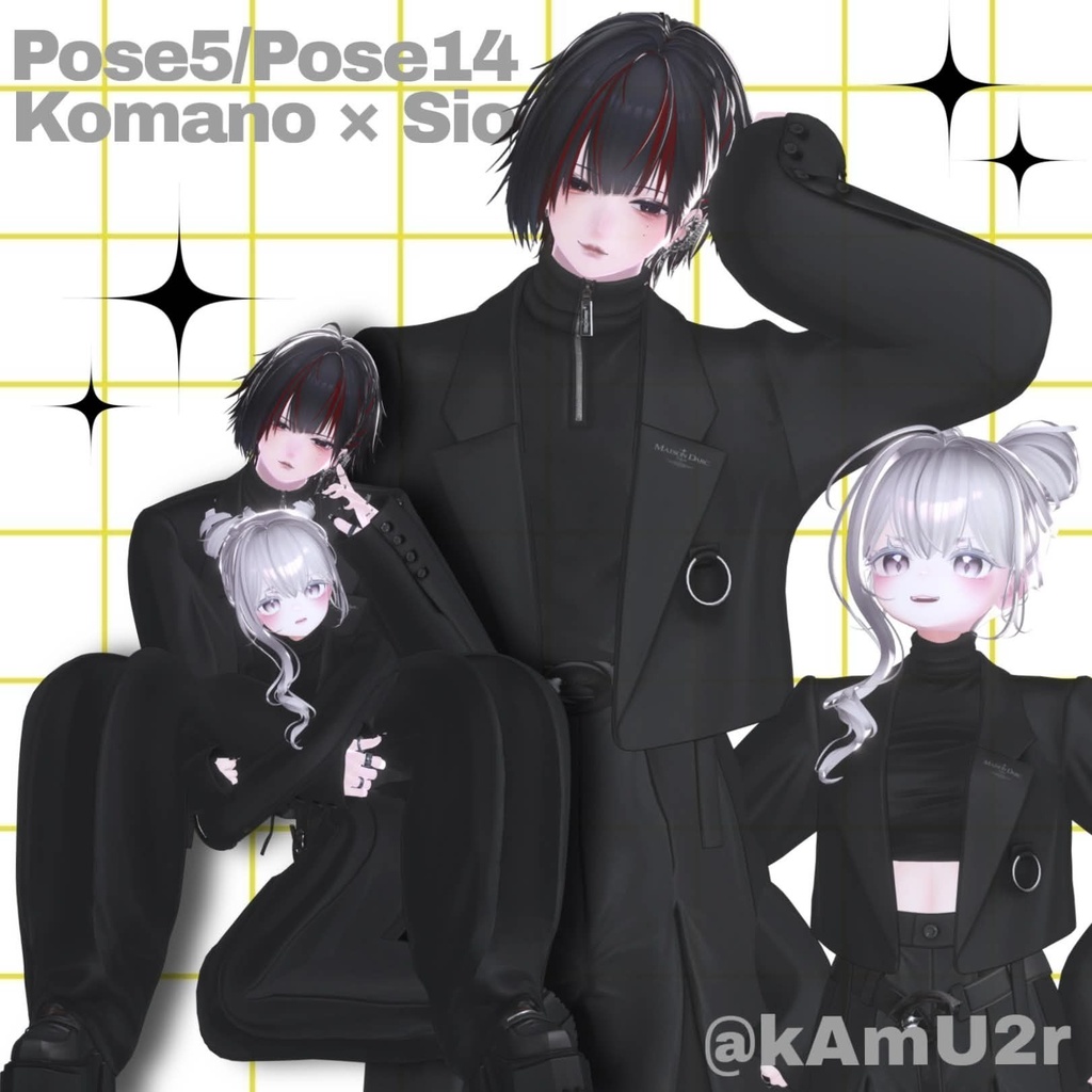【APL対応】୨୧pair pose set2୨୧ 15ポーズ
