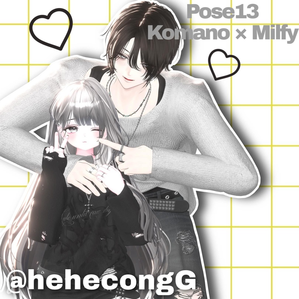 【APL対応】୨୧pair pose set2୨୧ 15ポーズ
