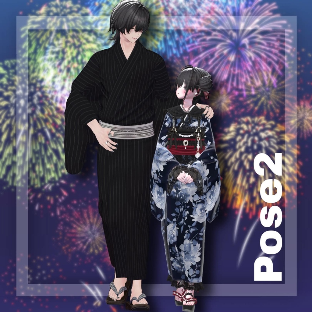 【Free / 無料】 🎆浴衣ペアポーズ🎆 【APL対応】