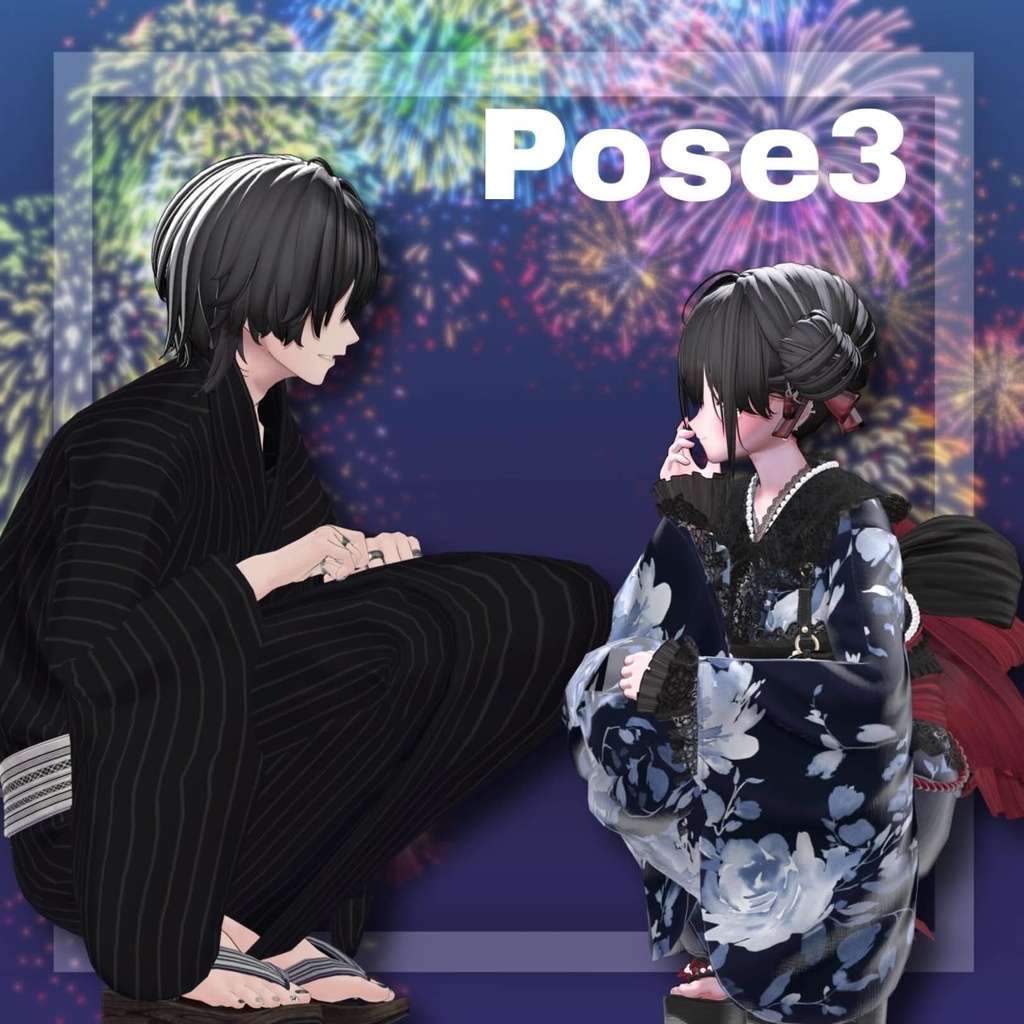 【Free / 無料】 🎆浴衣ペアポーズ🎆 【APL対応】