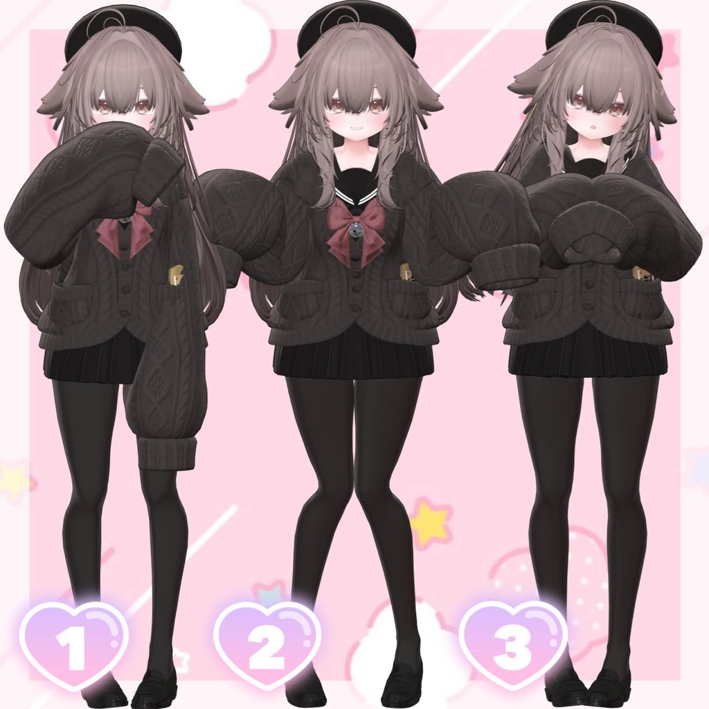 【Free / 無料】 萌え袖ポーズ 【APL対応】