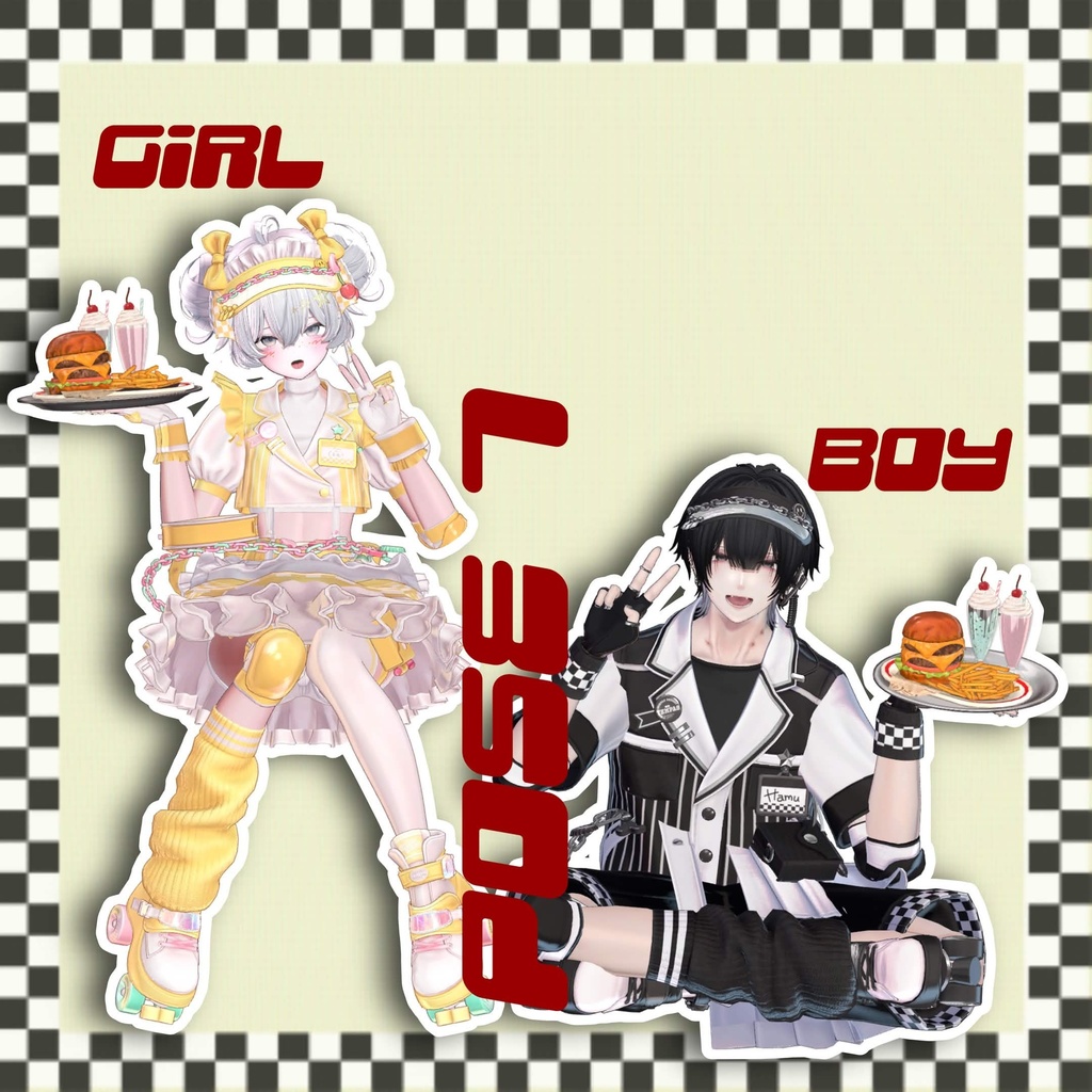 【APL対応】Café&Diner pose set 20pose