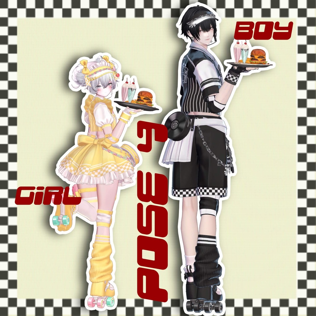 【APL対応】Café&Diner pose set 20pose