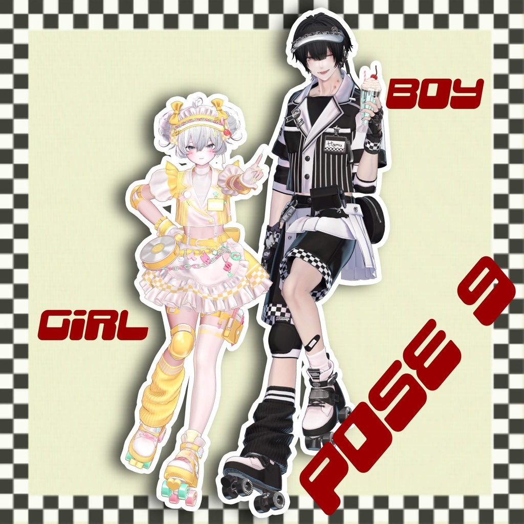 【APL対応】Café&Diner pose set 20pose