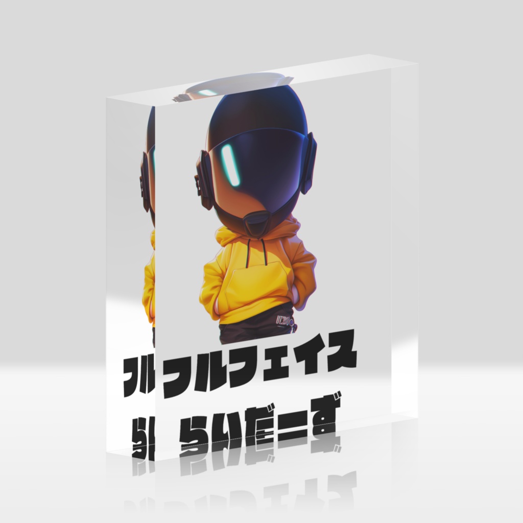 フルフェイスらいだーず アイコン君 アクリルブロック