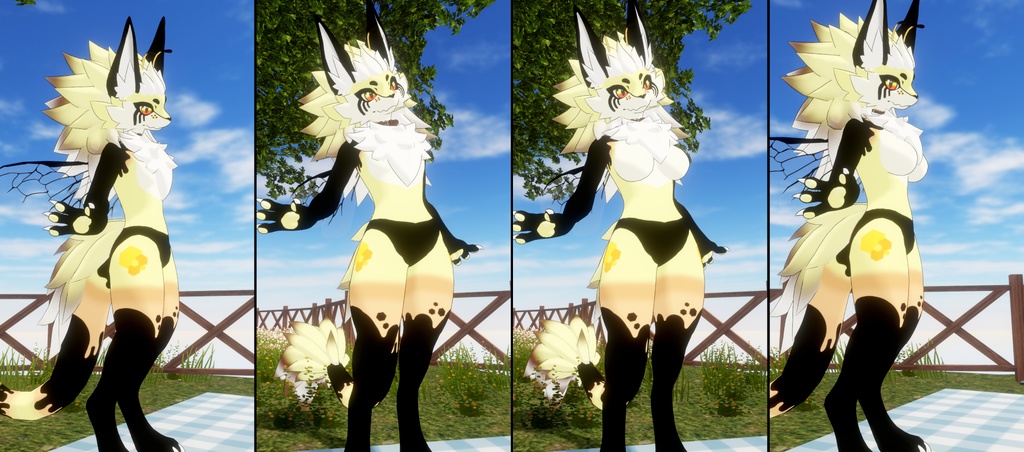 Bee Texture + Wings and Antennas (For the Novabeast)