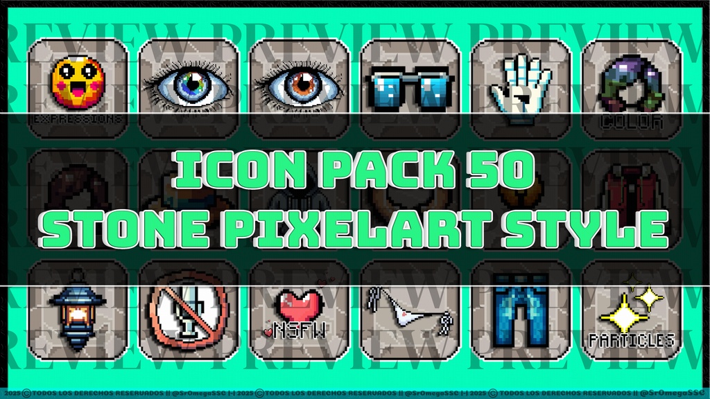 VrChat Custom Menu Icons PixelArt Style