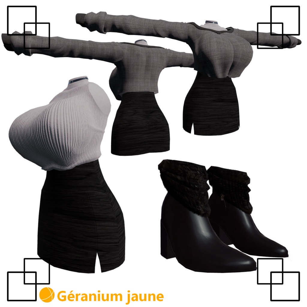 【IMERIS用】Nosleeve&Skirt (専用衣装)