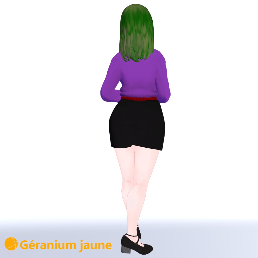 くろなつちゃん用衣装 スリットスカート&ニット