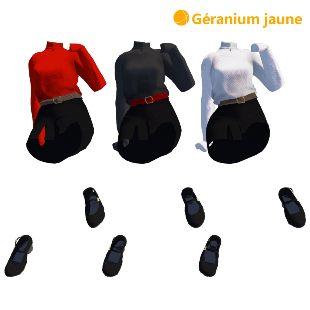 くろなつちゃん用衣装 スリットスカート&ニット