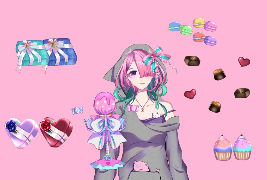 動くバレンタインデー-Vtuber向け配信動画素材【無償/有償あり】