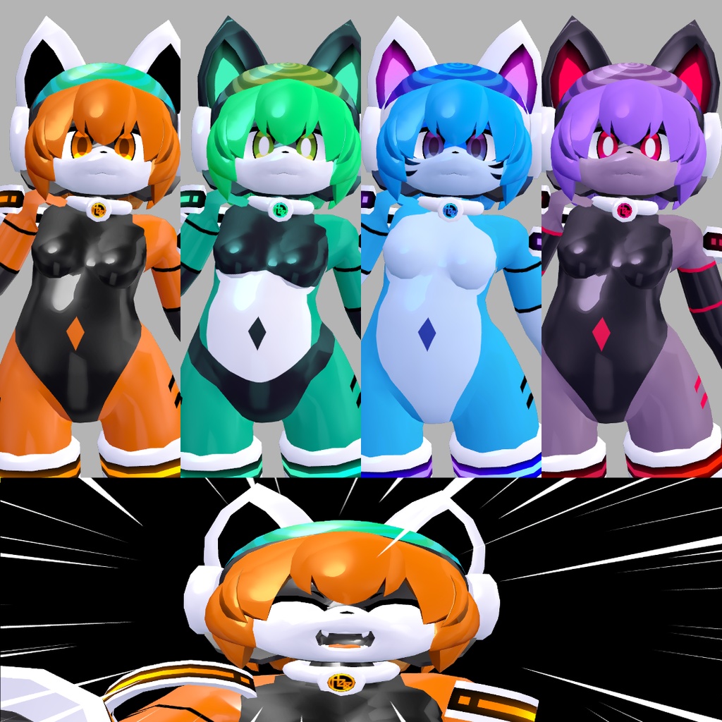 VRChat想定 オリジナル3Dモデル『 Octavia 』