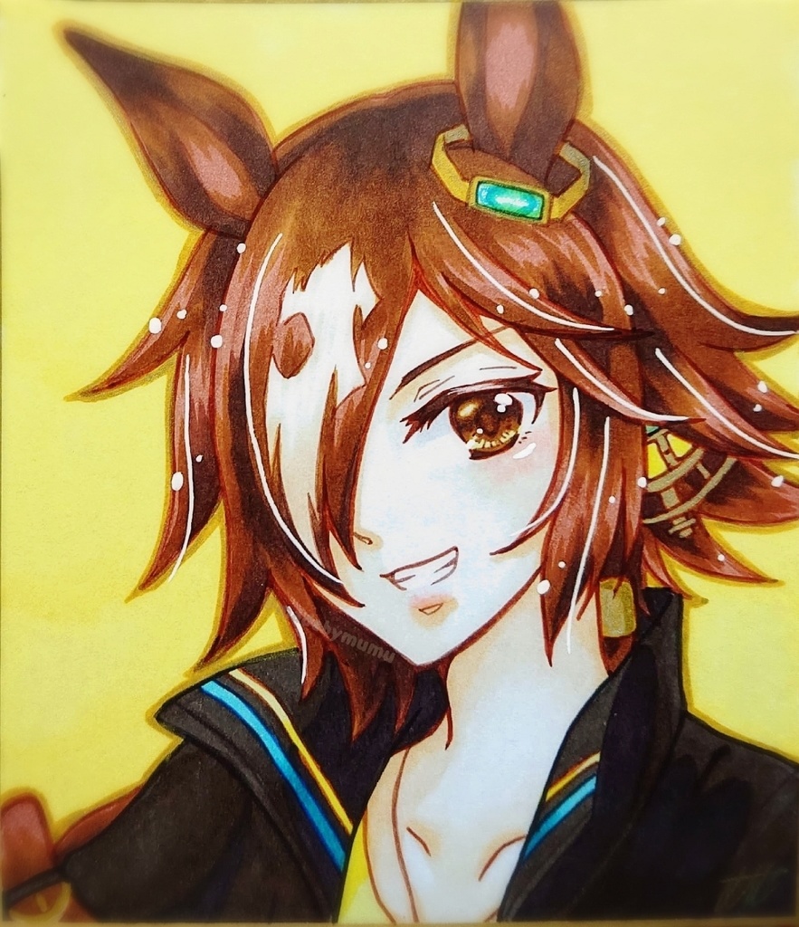 ウマ娘 ウォッカ 小色紙 直筆イラスト色紙