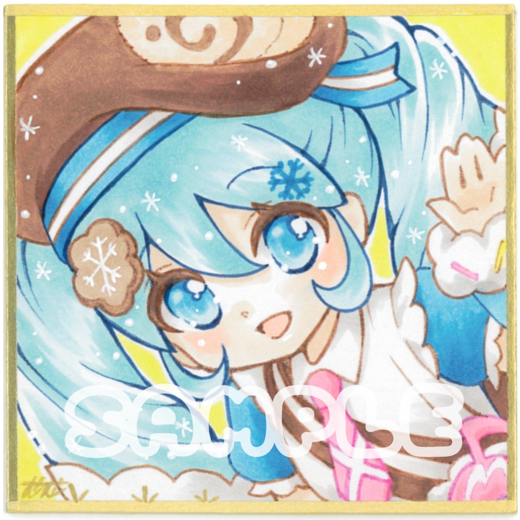 SNOW MIKU 2026 装飾付き豆色紙