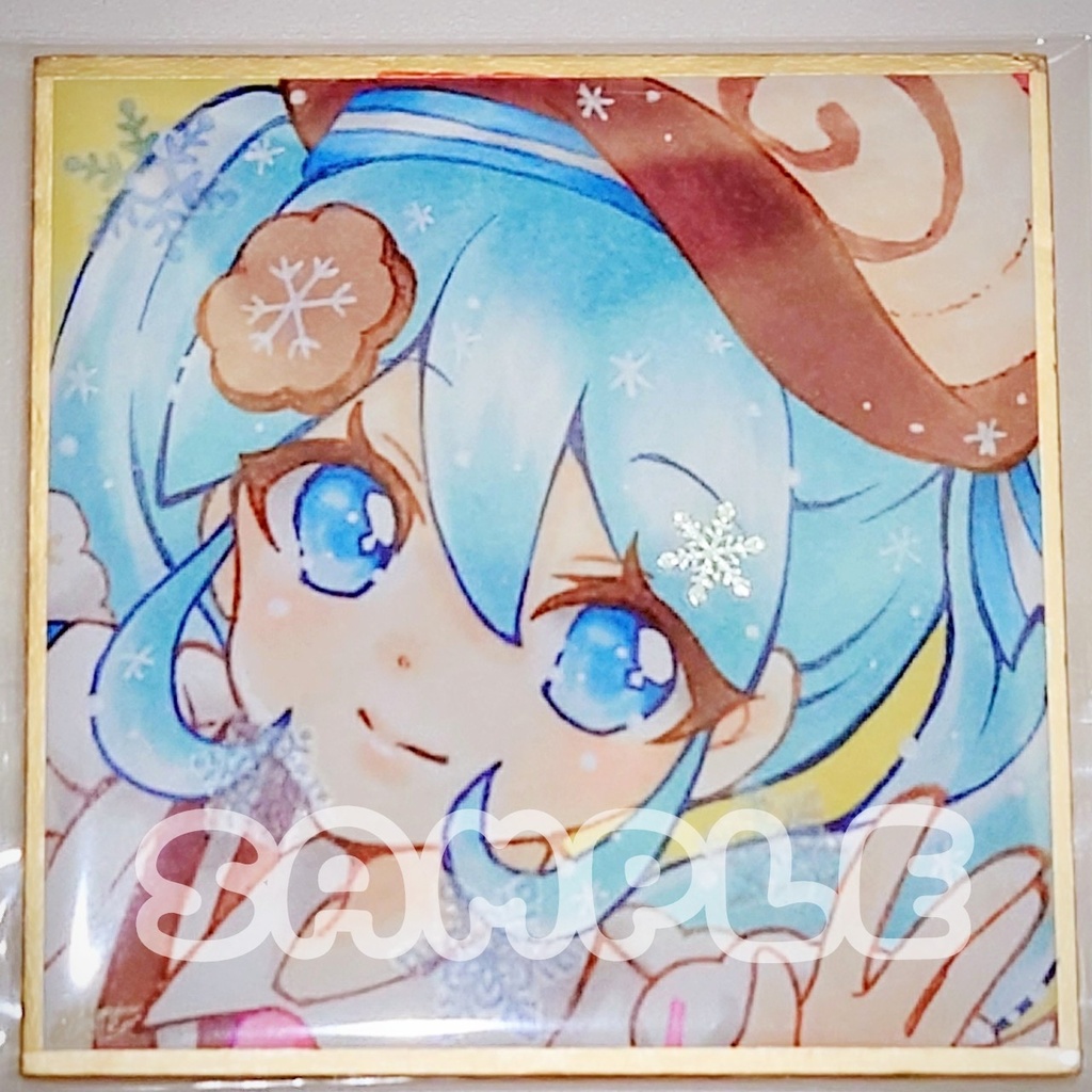 SNOW MIKU 2026 装飾付き豆色紙
