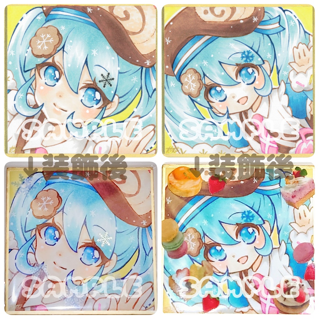 SNOW MIKU 2026 装飾付き豆色紙