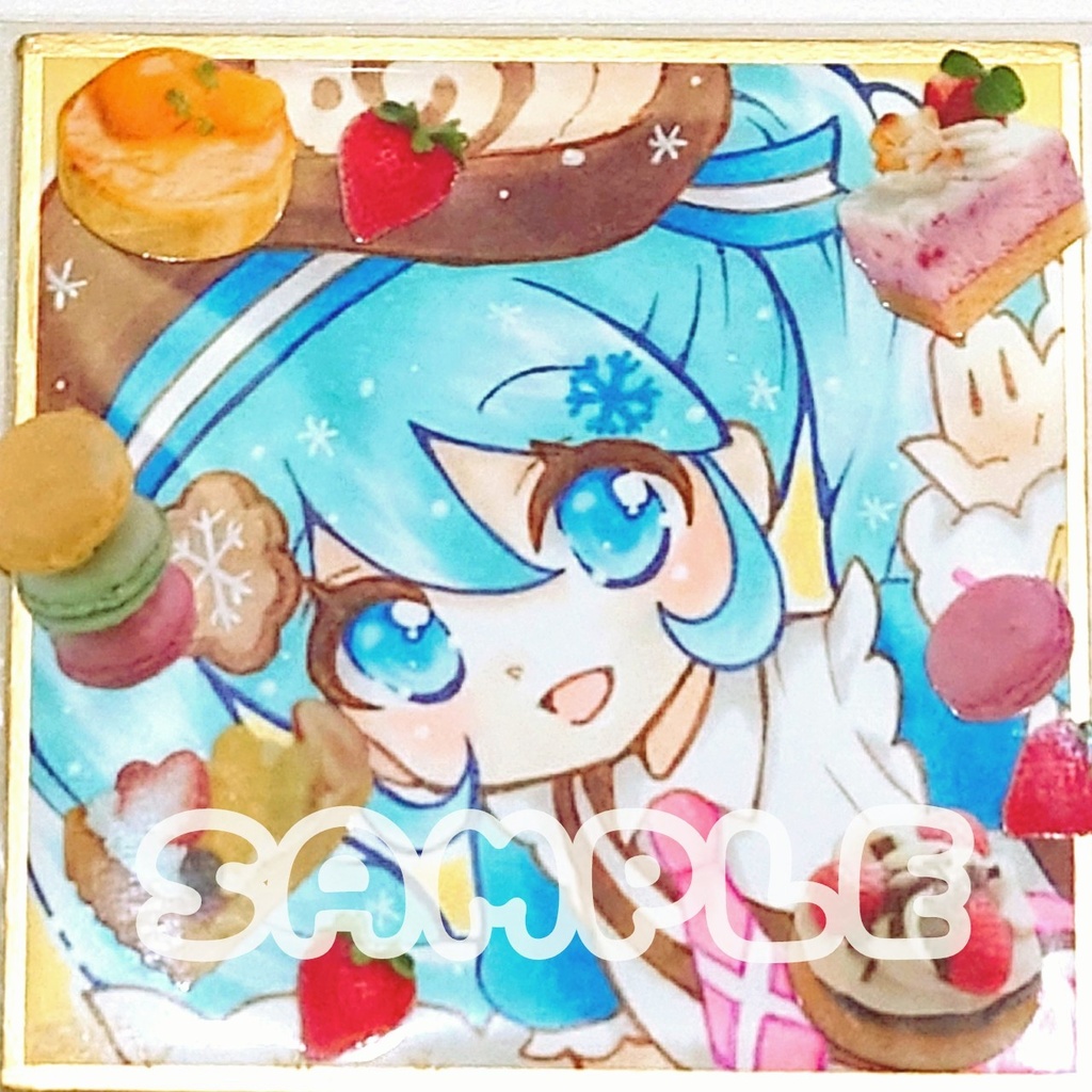 SNOW MIKU 2026 装飾付き豆色紙