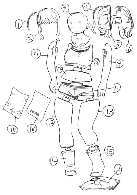 えびせんさまオリジナルキャラクター兎さん ガレージキット