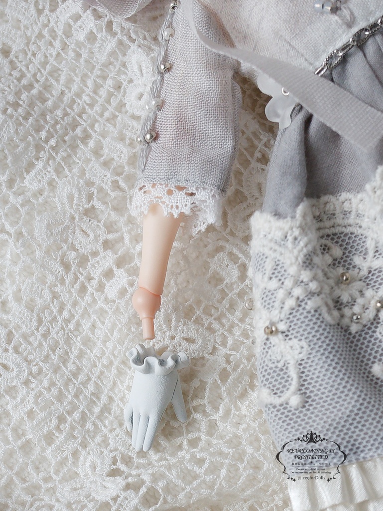 ◆受注生産◆ハルモニアシリーズ用フリル手袋/ハンドメイド