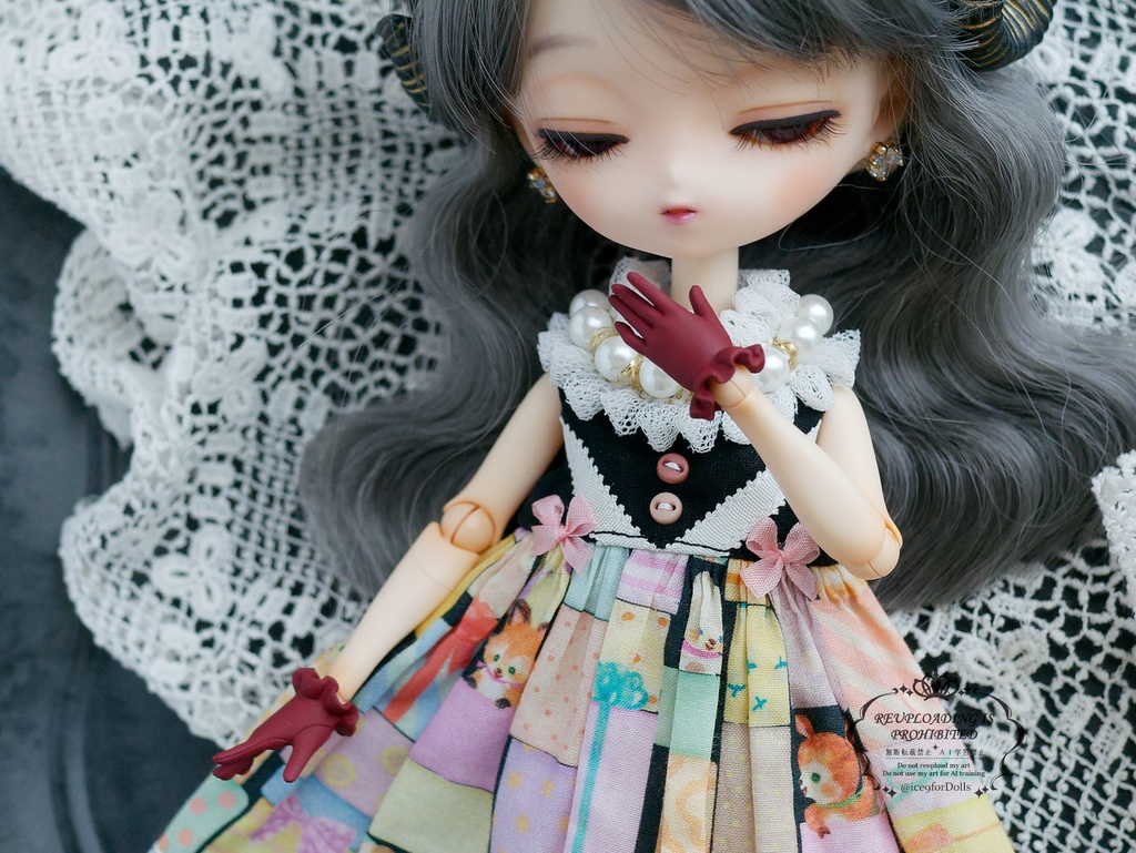 ◆受注生産◆ハルモニアシリーズ用フリル手袋/ハンドメイド