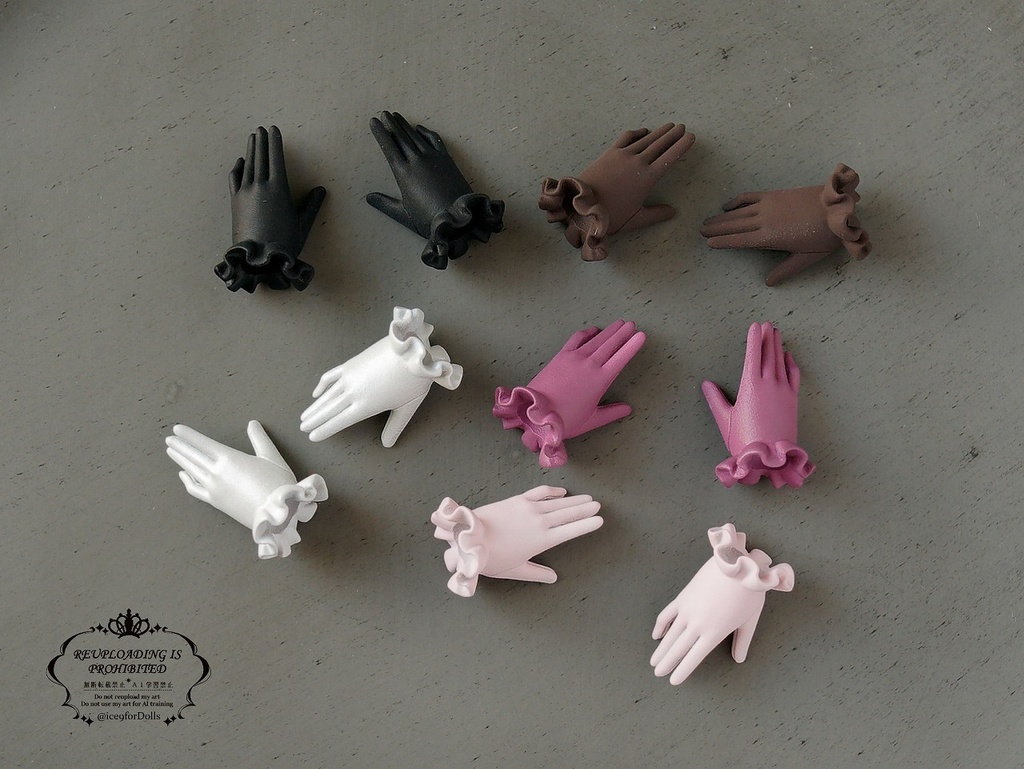 ◆受注生産◆ハルモニアシリーズ用フリル手袋/ハンドメイド