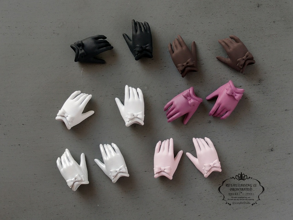 ◆受注生産◆ハルモニアシリーズ用リボン手袋/ハンドメイド