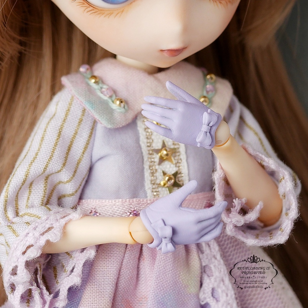 ◆◆ハルモニアシリーズ用リボン手袋/ハンドメイド