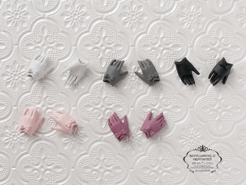 ◆受注生産◆ハルモニアシリーズ用リボン手袋2種/ハンドメイド