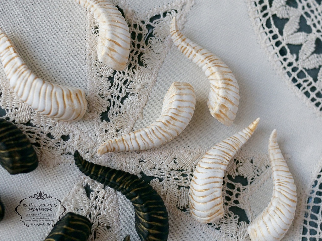 ◆受注生産◆ドール用ヤギのツノ/ハンドメイド品