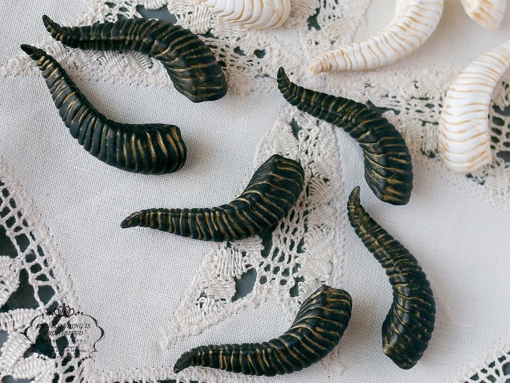 ◆受注生産◆ドール用ヤギのツノ/ハンドメイド品