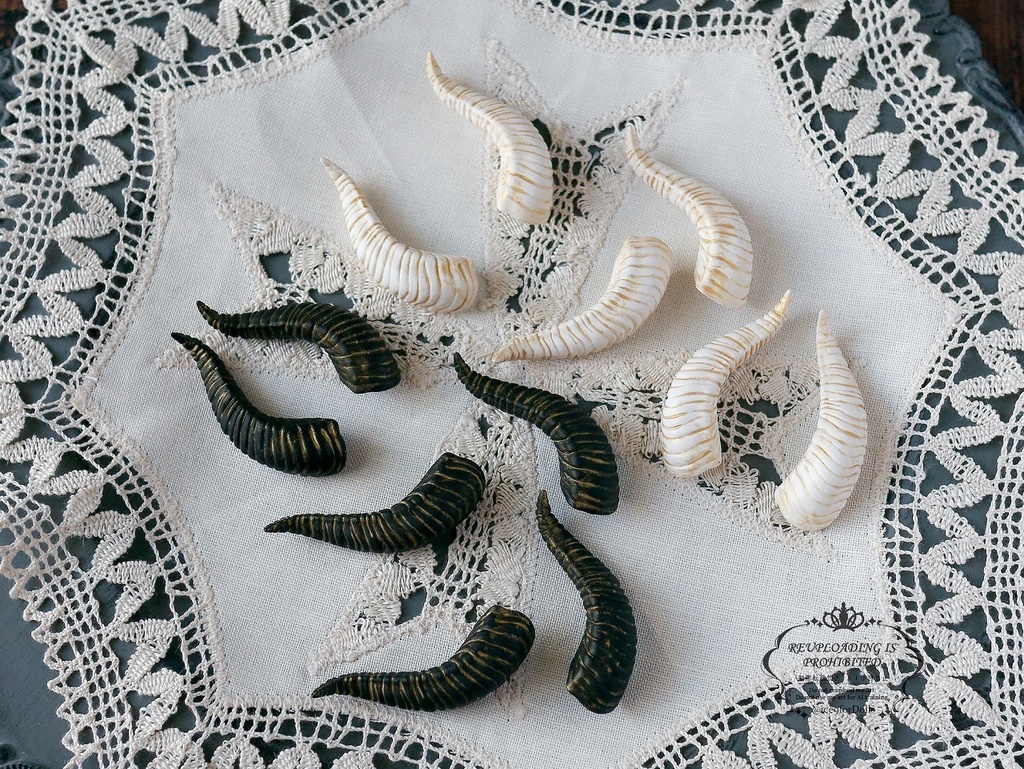 ◆受注生産◆ドール用ヤギのツノ/ハンドメイド品