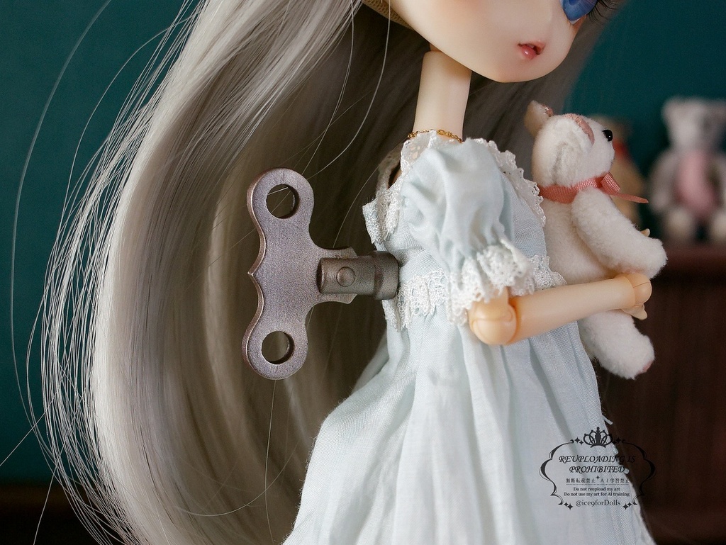 ◆受注生産◆ドール用柱時計のゼンマイ巻き鍵/ハンドメイド品