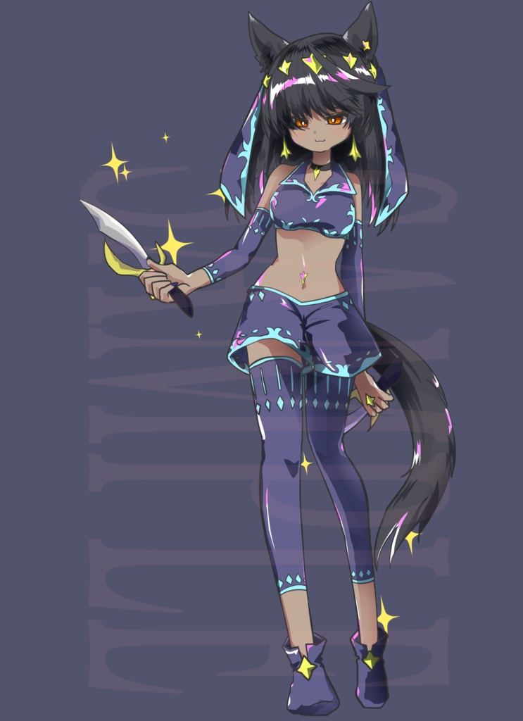 【立ち絵素材】ファンタジー女性〈星〉(表情差分PNG/角、羽などのオプション付PSD)