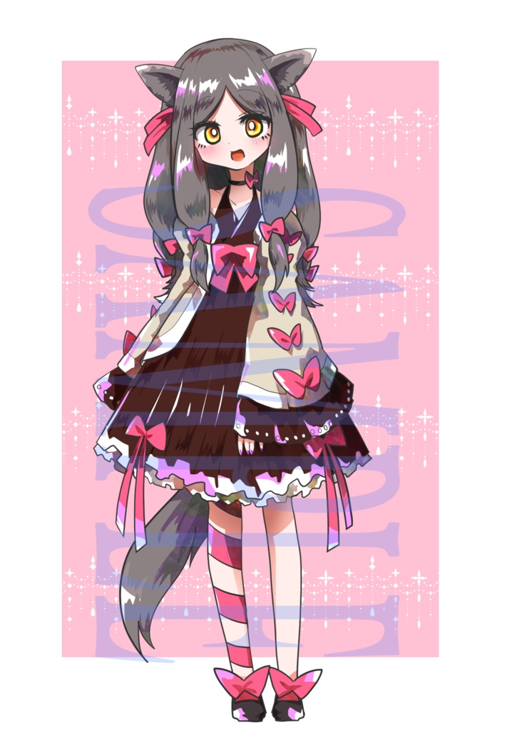 【立ち絵素材】メルヘン少女〈蜘蛛〉(表情差分PNG/羽、しっぽ、異形などのオプション付PSD)