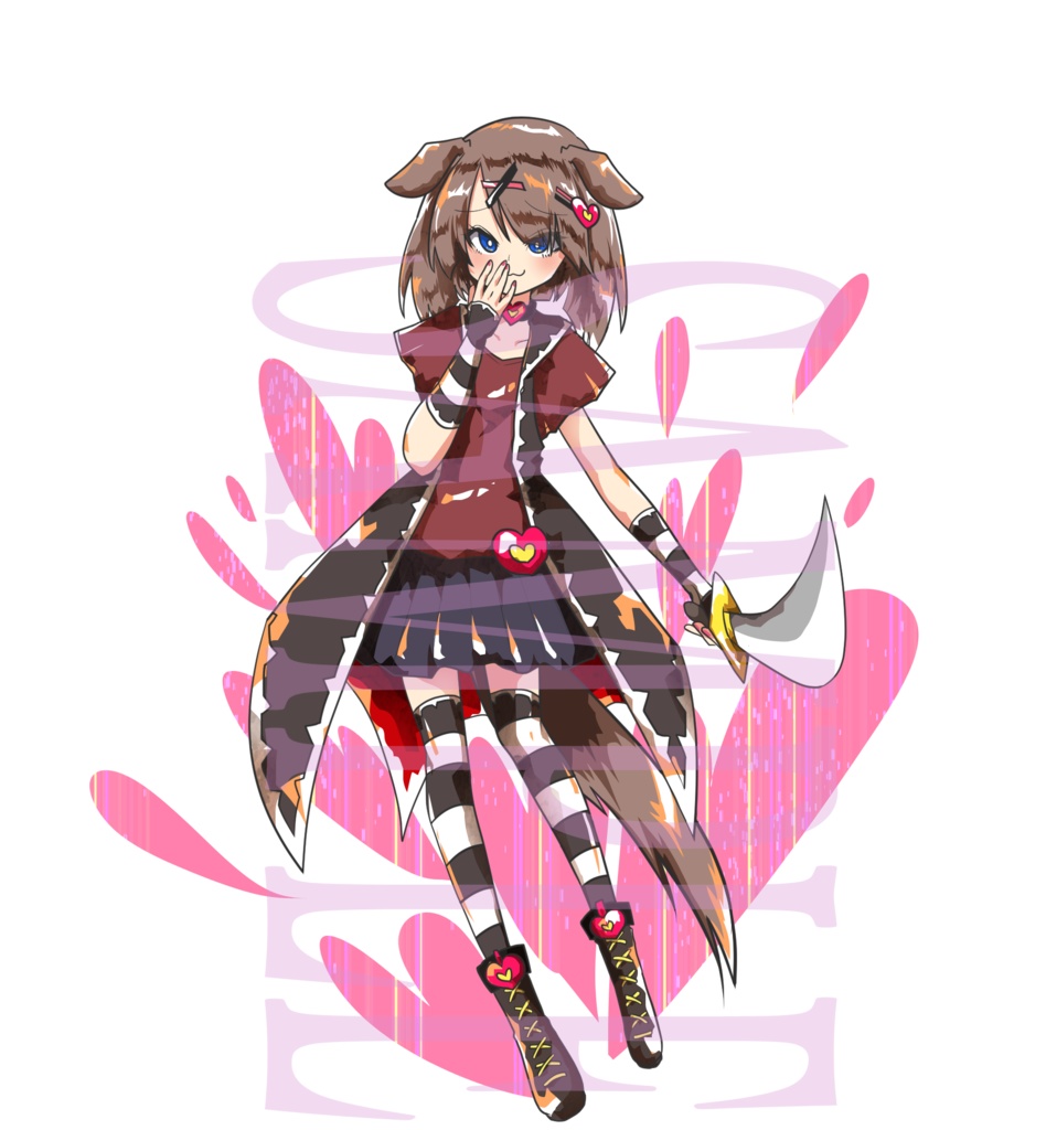 【立ち絵素材】ファンタジー少女〈蚊〉(表情差分PNG/羽、武器などのオプション付PSD)