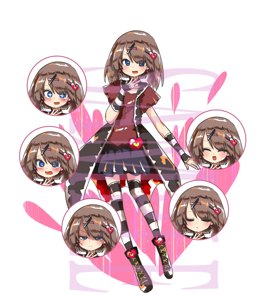【立ち絵素材】ファンタジー少女〈蚊〉(表情差分PNG/羽、武器などのオプション付PSD)