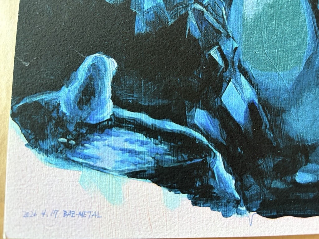 【複製画】青の洞窟と眷属のタマゴ(額装有)