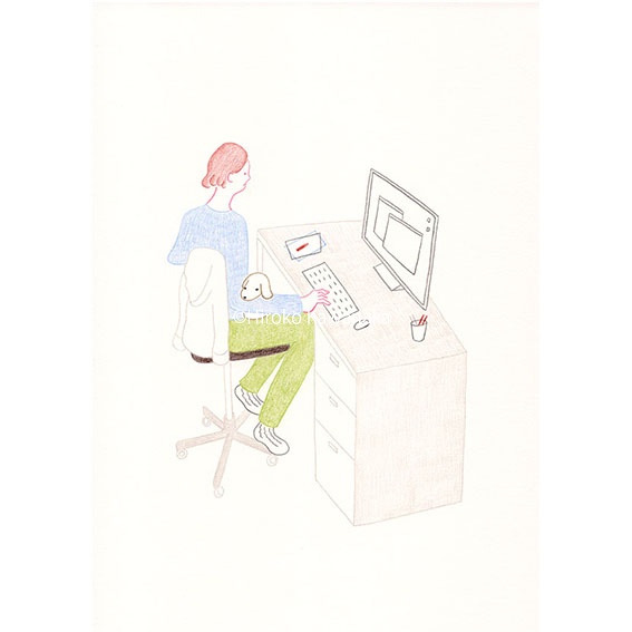 【額付】原画『2020_dog_3』