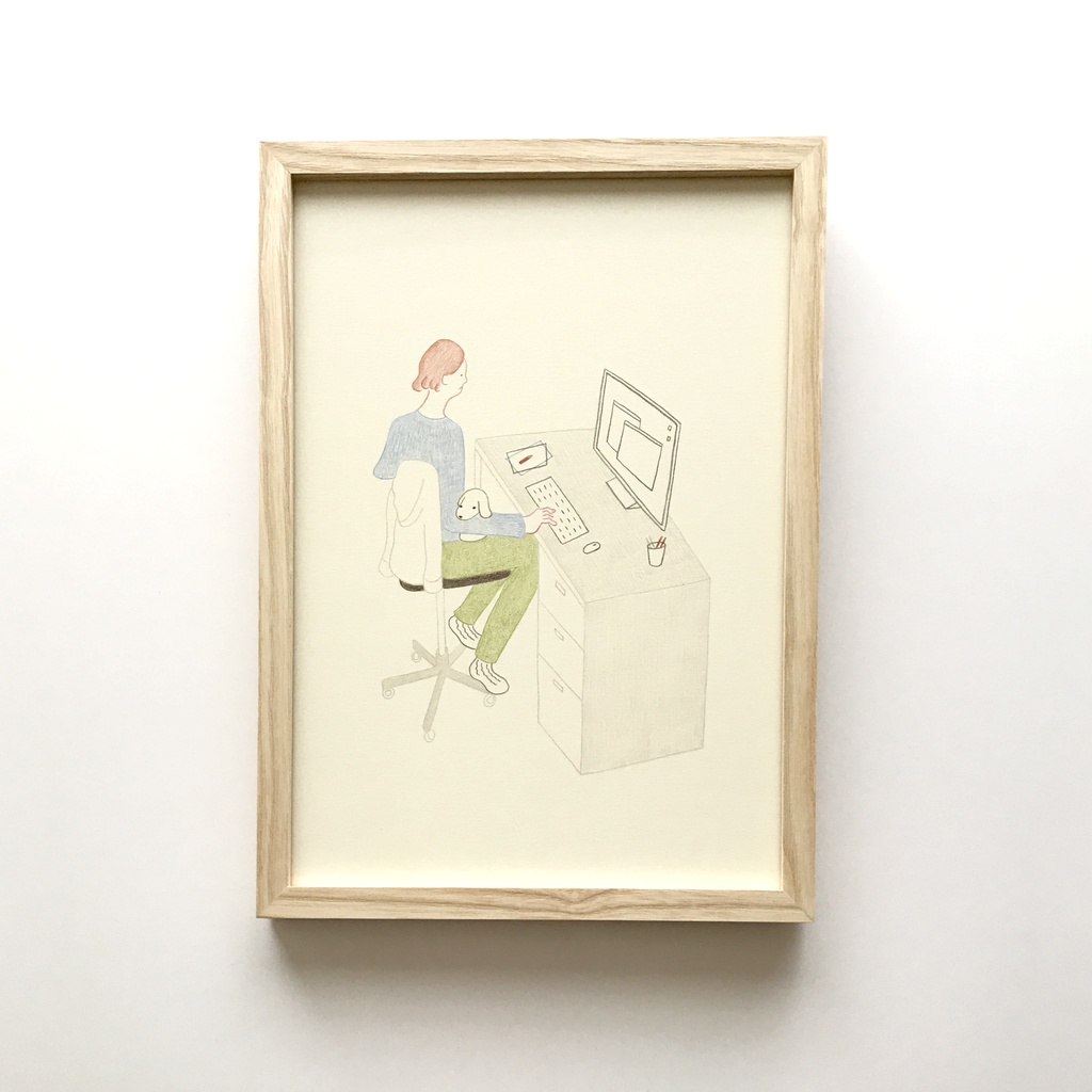 【額付】原画『2020_dog_3』