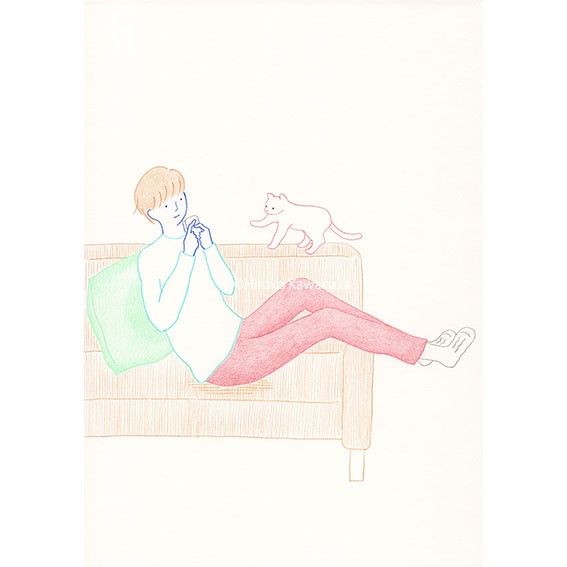 【額付】原画『2020_cat_3』