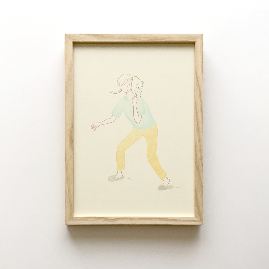 【額付】原画『2020_cat_2』