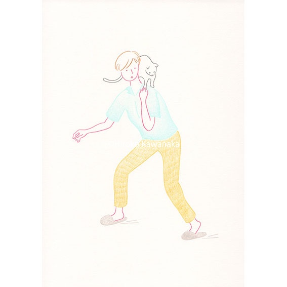 【額付】原画『2020_cat_2』