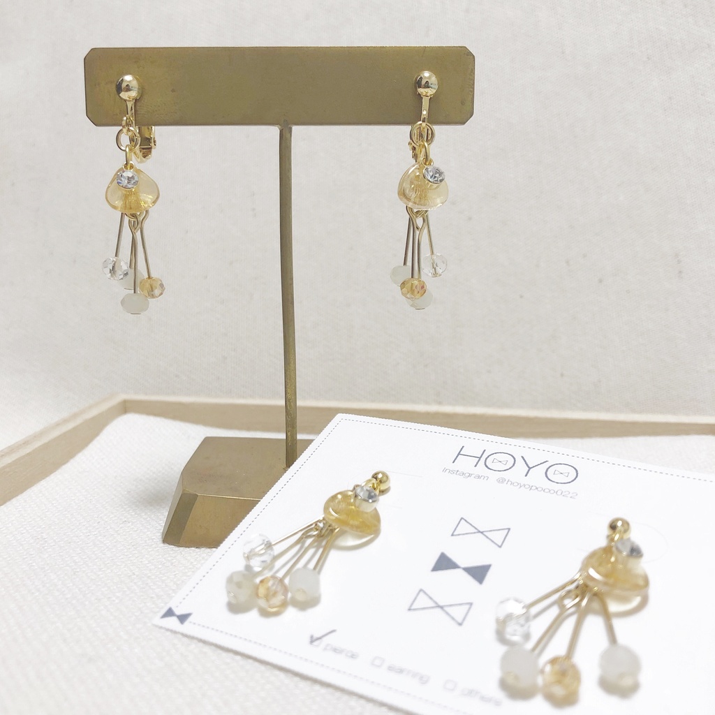 チェコガラス 花びらアクセサリー