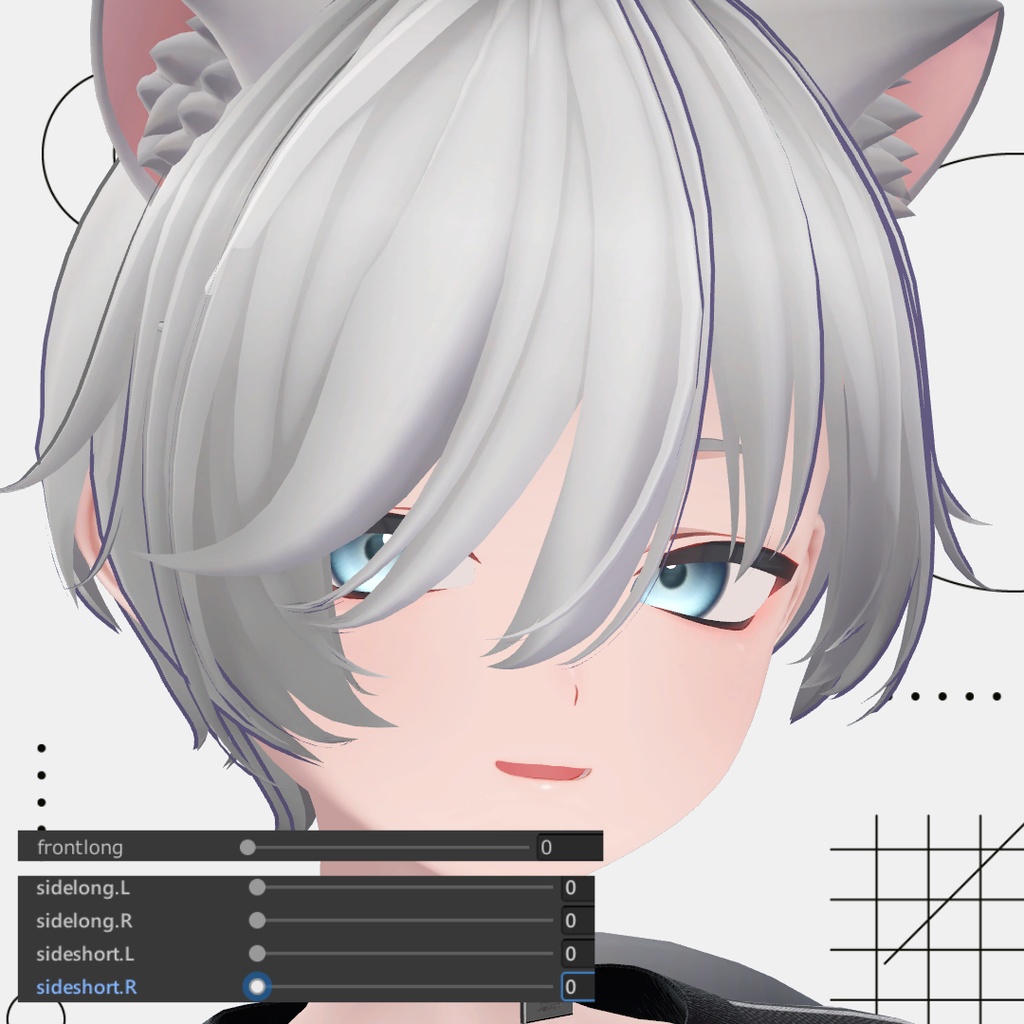 【複数アバター対応】hair 01【VRchat想定hair】