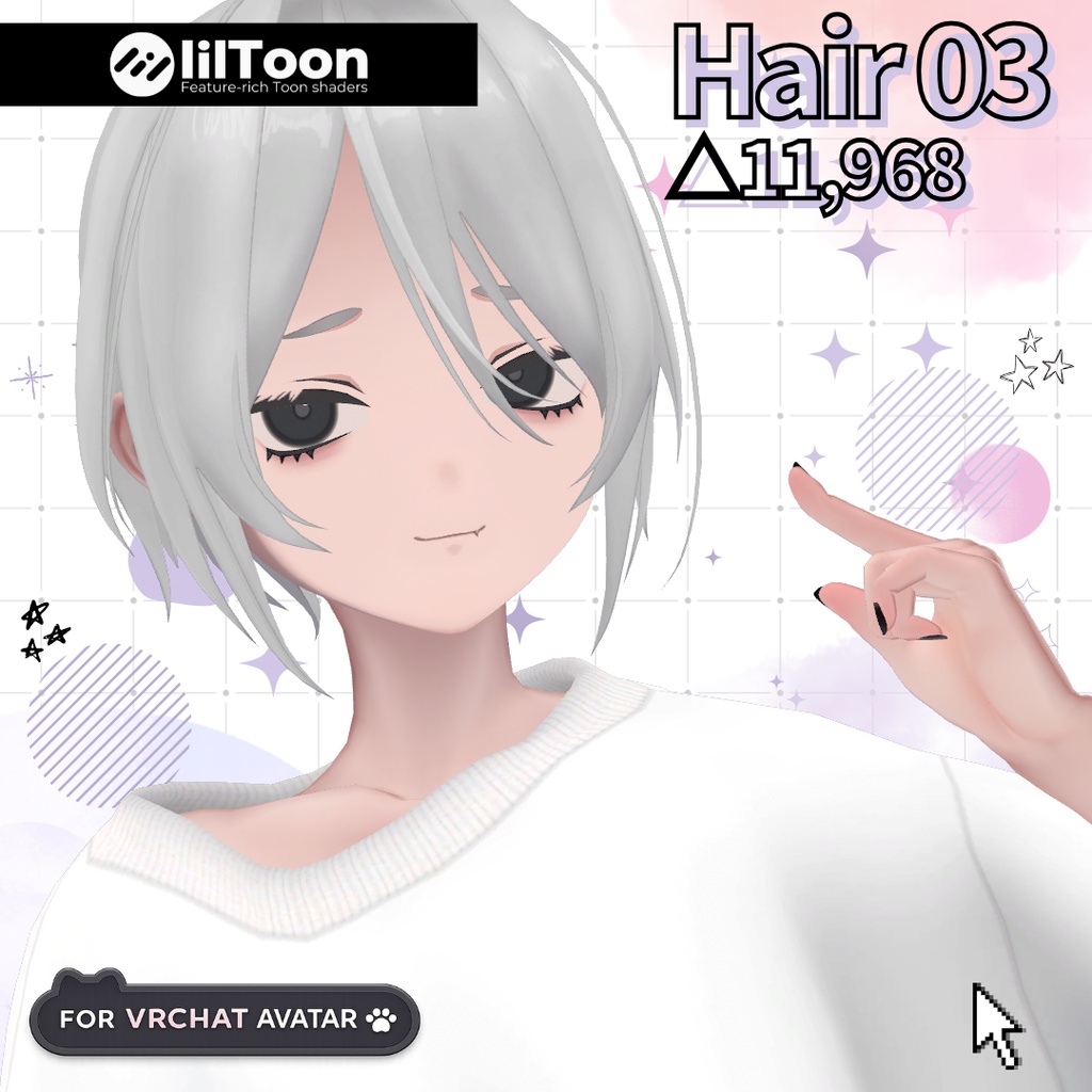 ☆08/10まで半額SALE☆【17アバター対応】Veil Bob Hair | hair 03【VRchat】