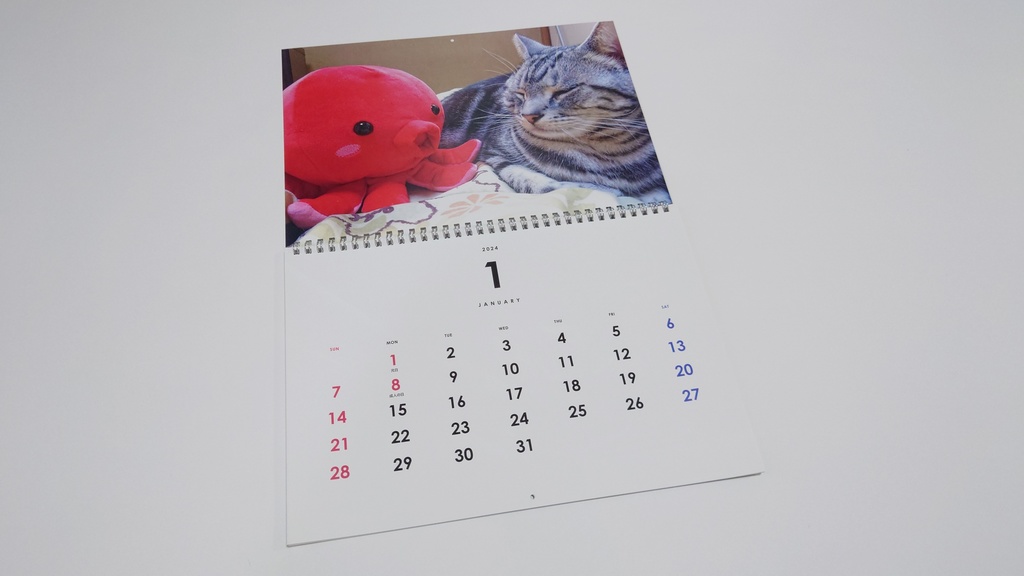 2024年 壁掛け猫カレンダー 姫華のアメショーワールド