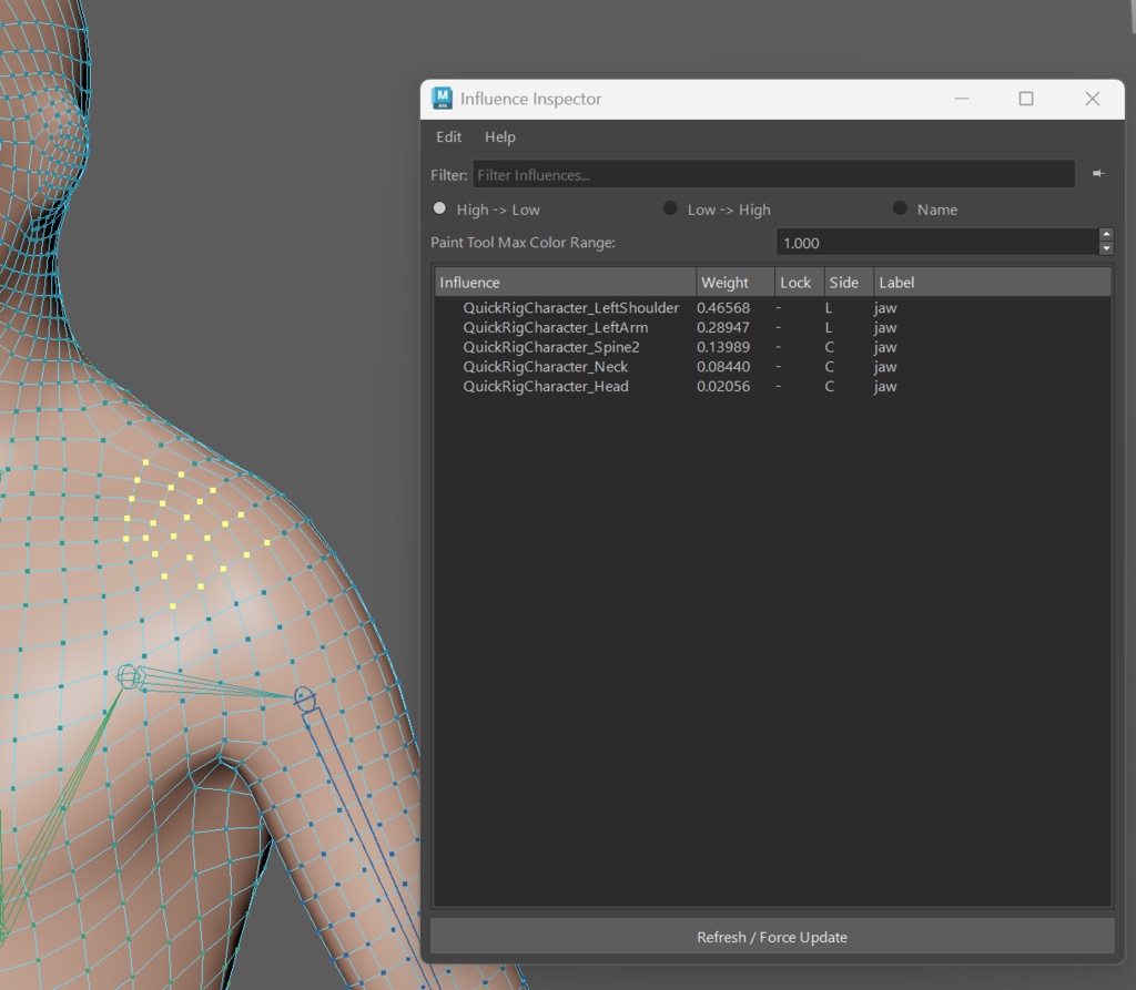 influenceMenuPlus + influenceInspector