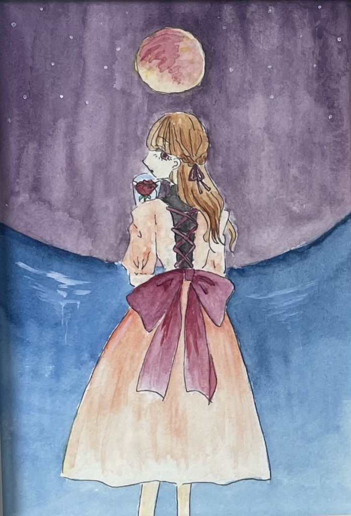 夜の海辺
