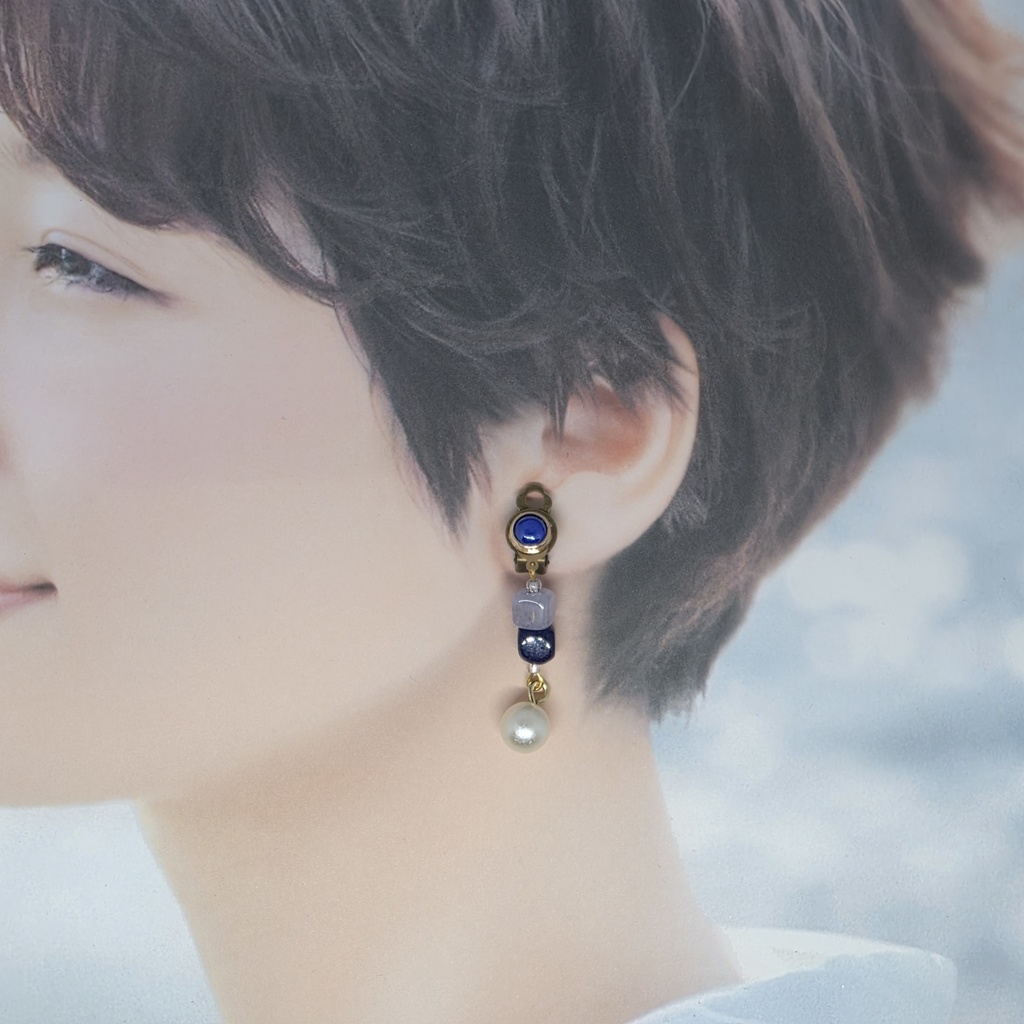 【非公式】小柳ロウ イメージカラー キューブ ピアス