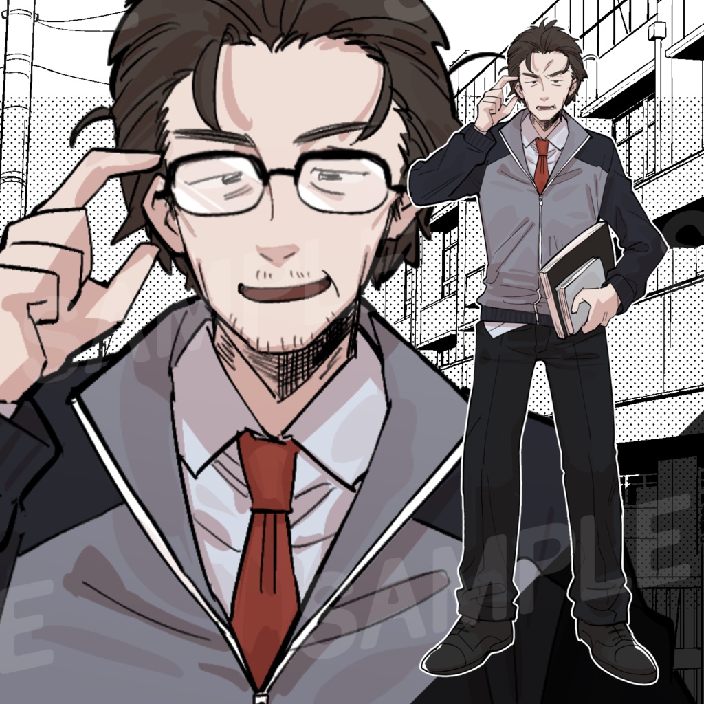【立ち絵素材】ジャージおじさん